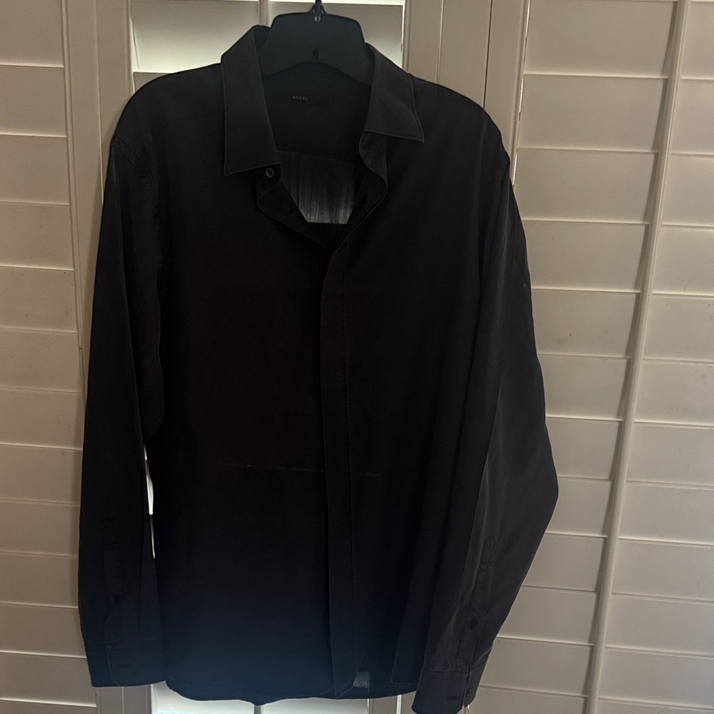 Classic Black Men's Dress Shirt